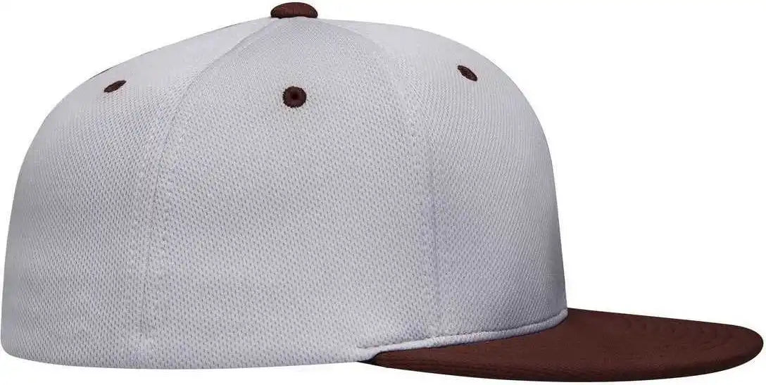 Pacific Headwear Es342 Premium P-tec Performance Flexfit Cap - Silver Maroon