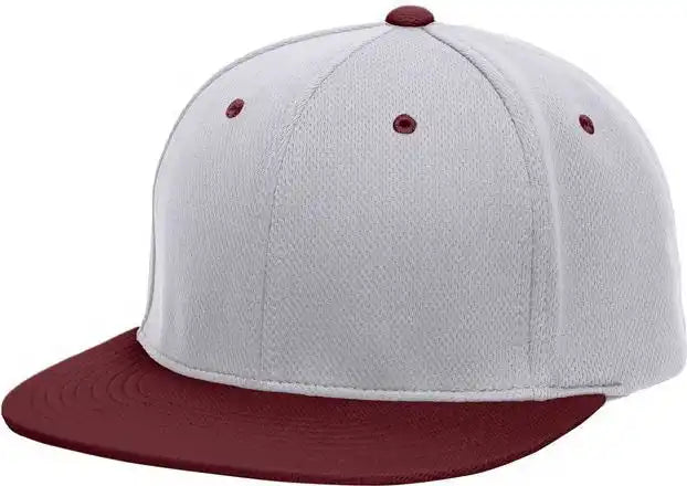 Pacific Headwear Es342 Premium P-tec Performance Flexfit Cap - Silver Maroon - Light Gray / 6 3/8’’ - 7/8’’