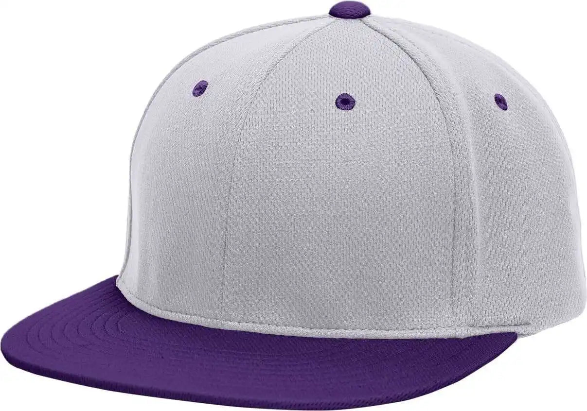 Pacific Headwear Es342 Premium P-tec Performance Flexfit Cap - Silver Purple - Light Gray / 6 3/8’’ - 7/8’’