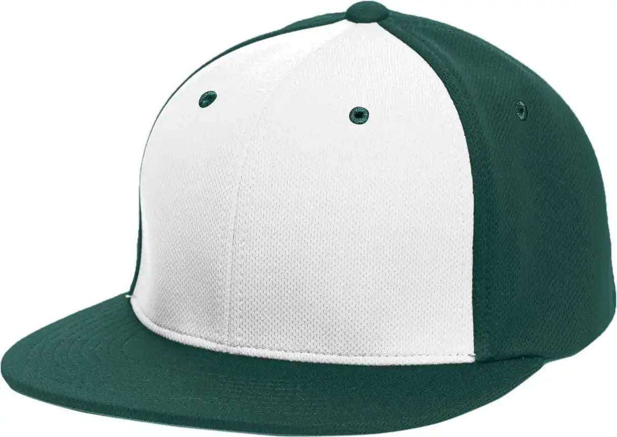 Pacific Headwear Es342 Premium P-tec Performance Flexfit Cap - White Dark Green - Forest / 6 3/8’’ - 7/8’’