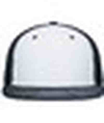 Pacific Headwear Es471 Premium Lightweight Perforated Pacflex Coolcore Cap - White Black - 6 1/2’’ 7’’