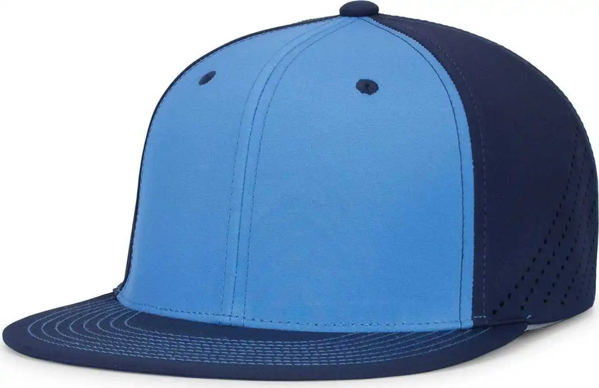 Pacific Headwear Es471 Premium Lightweight Perforated Pacflex Coolcore Cap - Columbia Blue Navy - 6 1/2’’ 7’’