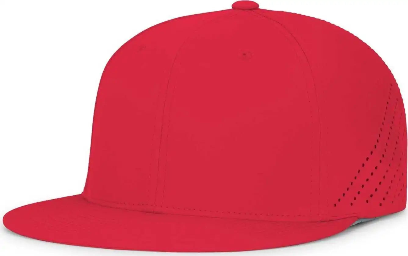 Pacific Headwear Es471 Premium Lightweight Perforated Pacflex Coolcore Cap - Red - 6 1/2’’ 7’’