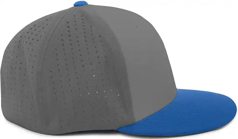 Pacific Headwear Es474 Perforated F3 Performance Flexfit Cap Graphite Royal