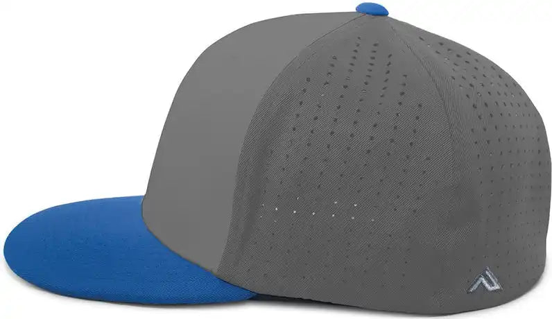 Pacific Headwear Es474 Perforated F3 Performance Flexfit Cap Graphite Royal