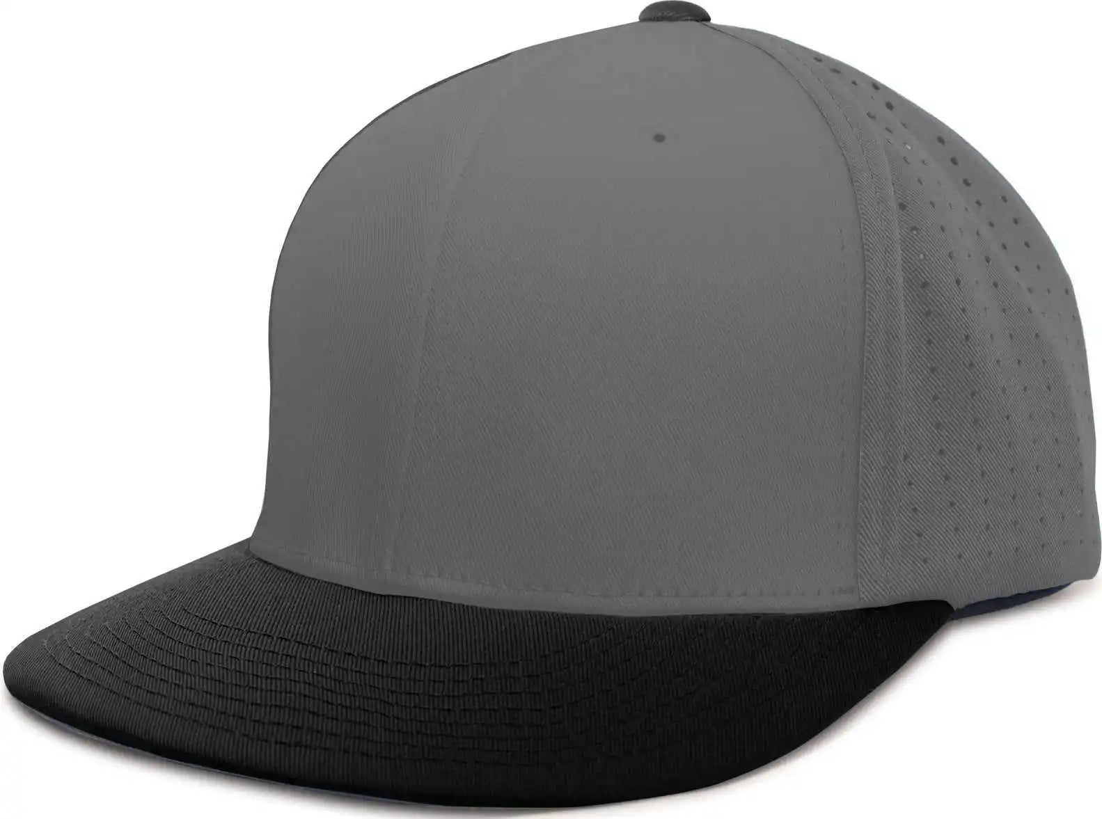 Pacific Headwear Es474 Perforated F3 Performance Flexfit Cap - Graphite Black - 6 3/8’’ - 7/8’’