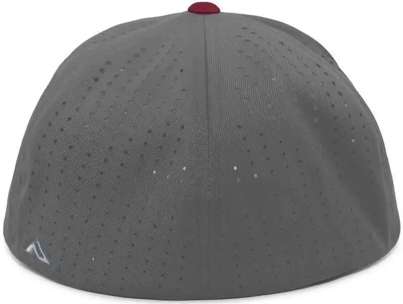 Pacific Headwear Es474 Perforated F3 Performance Flexfit Cap Graphite Maroon