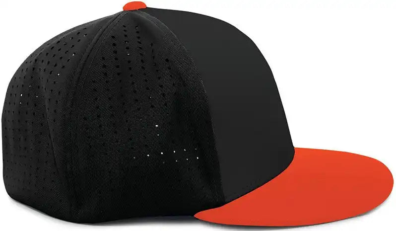 Pacific Headwear Es474 Perforated F3 Performance Flexfit Cap - Black Orange