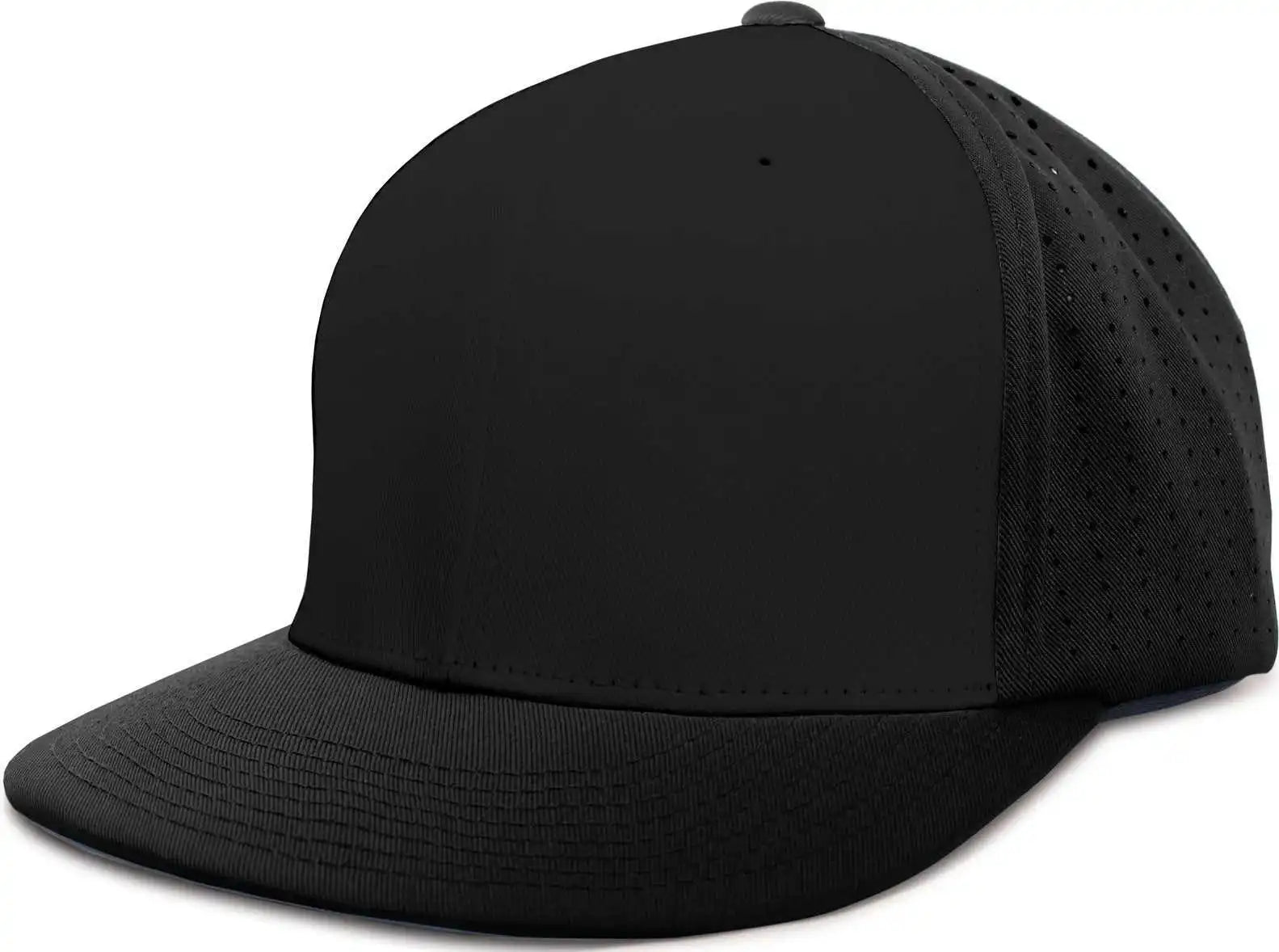 Pacific Headwear Es474 Perforated F3 Performance Flexfit Cap - Black - 6 3/8’’ - 7/8’’