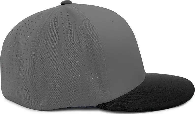 Pacific Headwear Es474 Perforated F3 Performance Flexfit Cap - Graphite Black