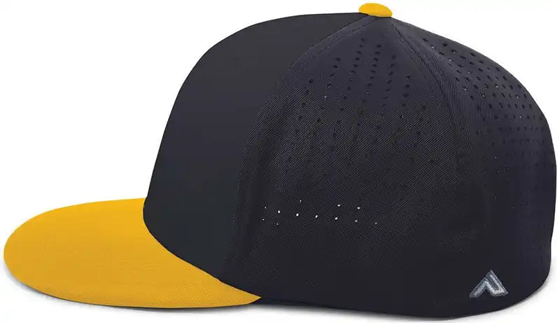 Pacific Headwear Es474 Perforated F3 Performance Flexfit Cap Navy Gold