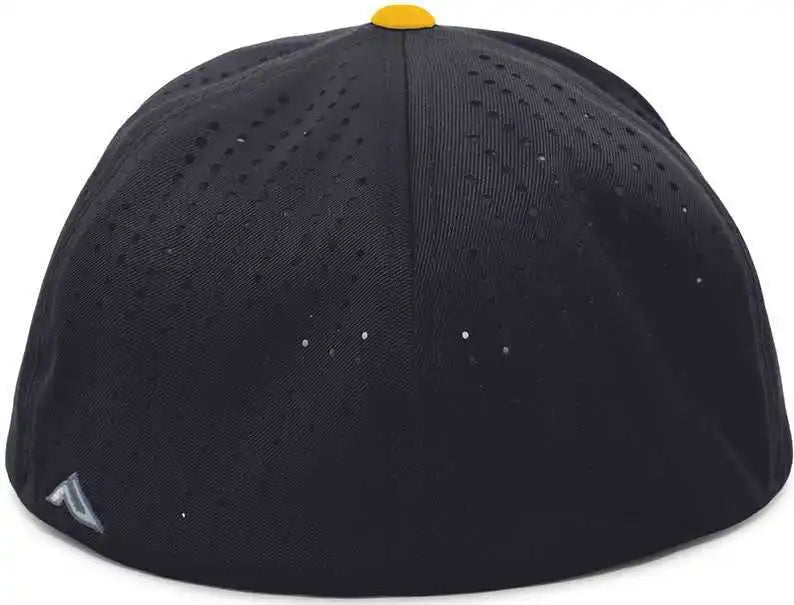 Pacific Headwear Es474 Perforated F3 Performance Flexfit Cap Navy Gold