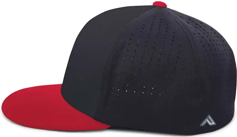 Pacific Headwear Es474 Perforated F3 Performance Flexfit Cap - Navy Red