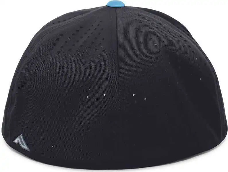Pacific Headwear Es474 Perforated F3 Performance Flexfit Cap Navy Columbia Blue