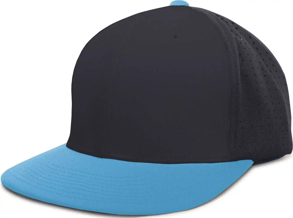 Pacific Headwear Es474 Perforated F3 Performance Flexfit Cap Navy Columbia Blue / 6 3/8’’ 7/8’’