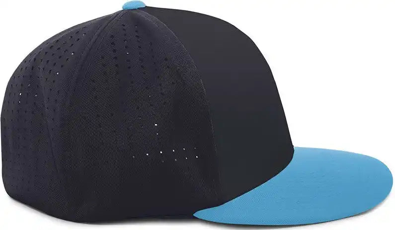 Pacific Headwear Es474 Perforated F3 Performance Flexfit Cap Navy Columbia Blue