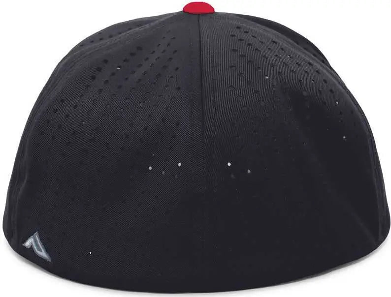 Pacific Headwear Es474 Perforated F3 Performance Flexfit Cap - Navy Red