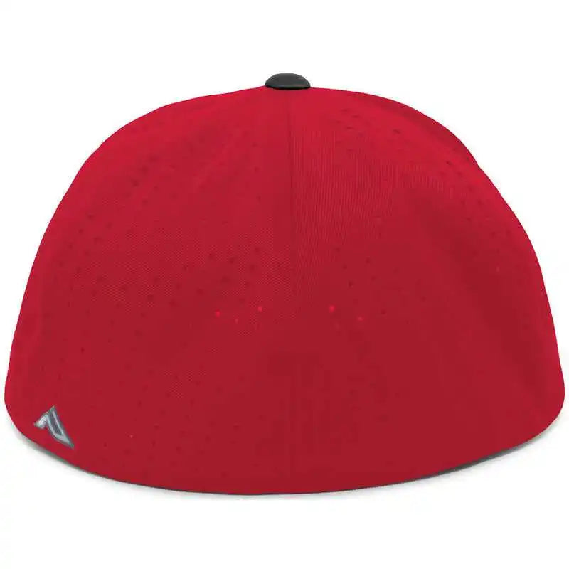 Pacific Headwear Es474 Perforated F3 Performance Flexfit Cap - Red Black
