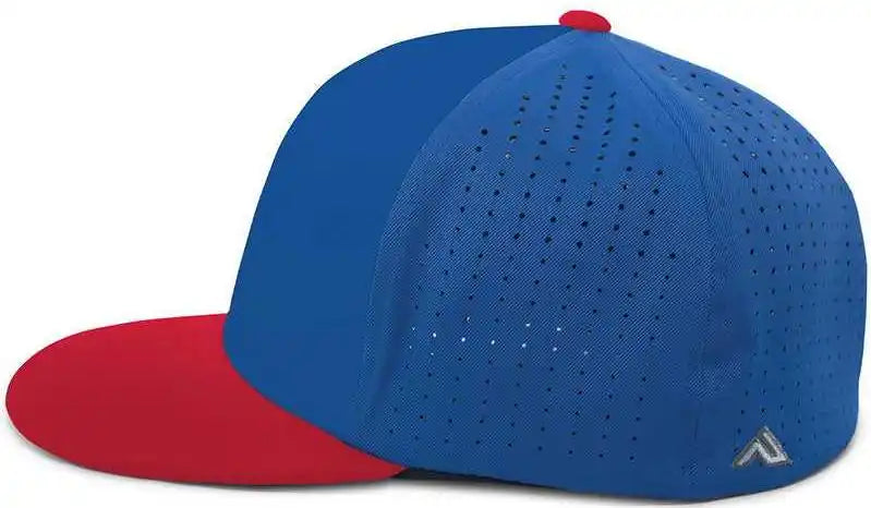 Pacific Headwear Es474 Perforated F3 Performance Flexfit Cap Royal Red