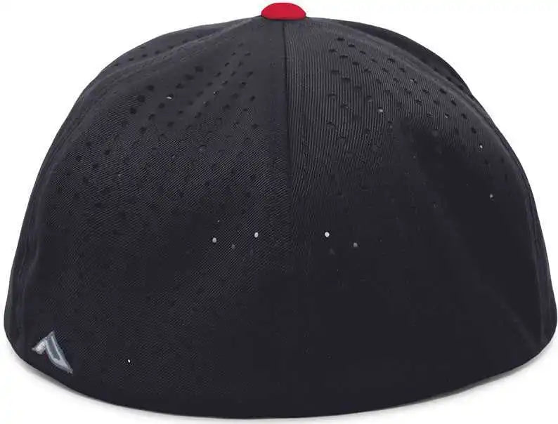 Pacific Headwear Es474 Perforated F3 Performance Flexfit Cap - White Navy Red