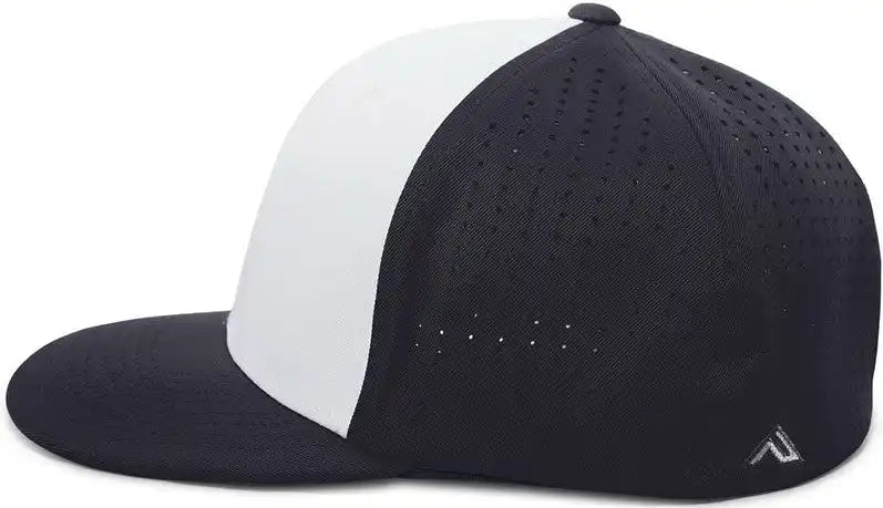 Pacific Headwear Es474 Perforated F3 Performance Flexfit Cap - White Navy