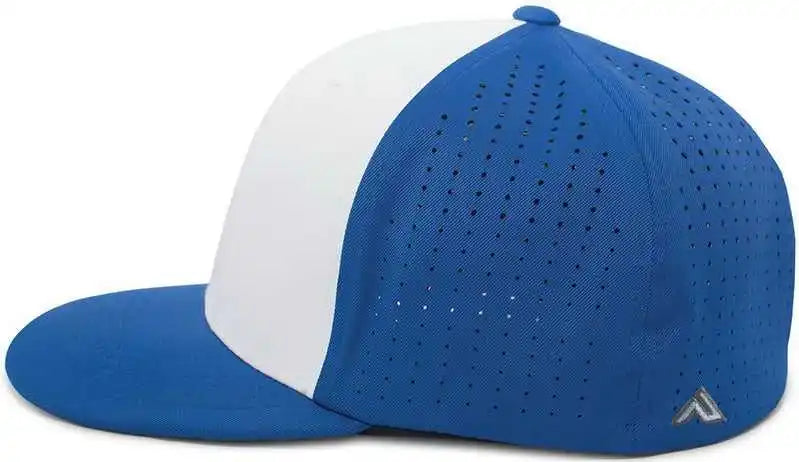 Pacific Headwear Es474 Perforated F3 Performance Flexfit Cap White Royal