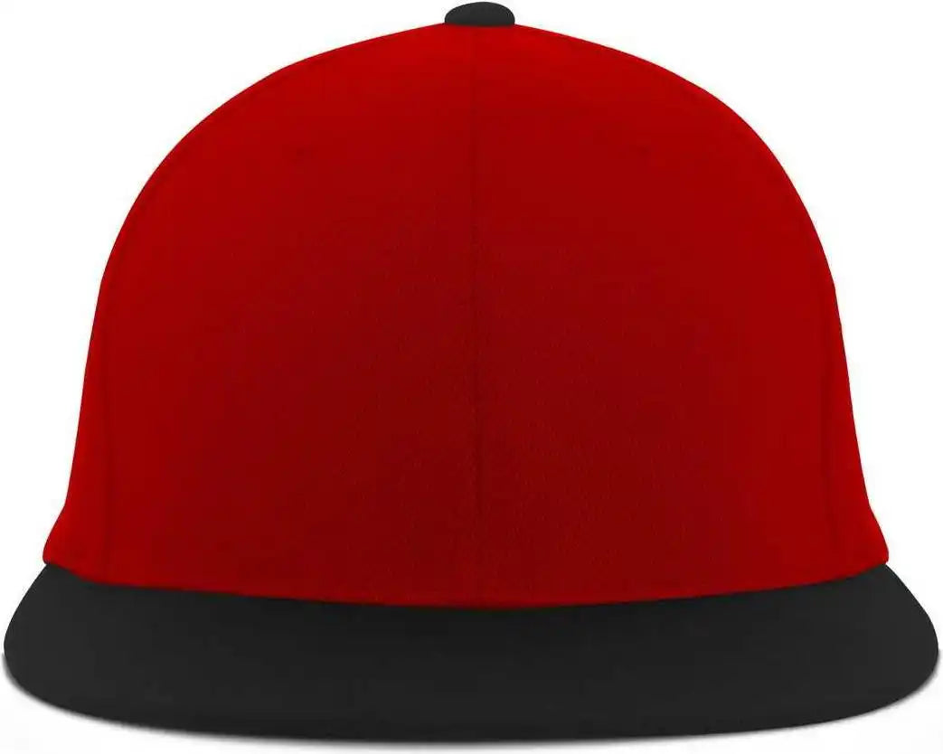 Pacific Headwear Es811 Premium A/c???????? Performance Flexfit Cap - Red Black