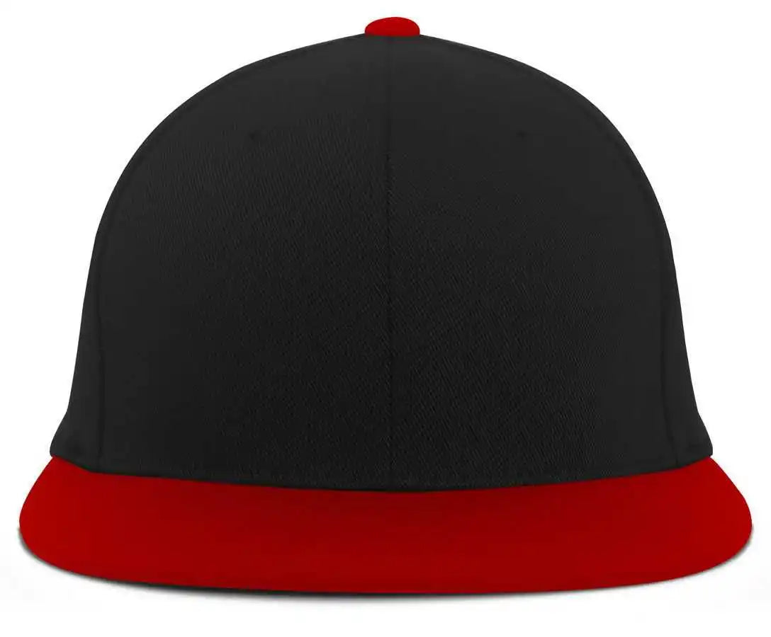 Pacific Headwear Es811 Premium A/c???????? Performance Flexfit Cap Black Red