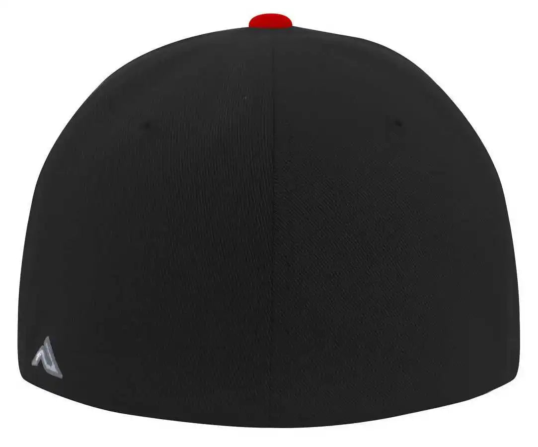 Pacific Headwear Es811 Premium A/c???????? Performance Flexfit Cap Black Red