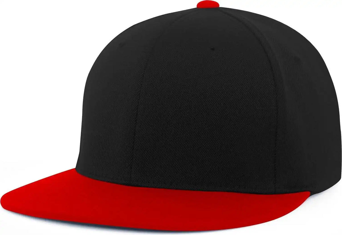 Pacific Headwear Es811 Premium A/c???????? Performance Flexfit Cap Black Red / 6 3/8’’ 7/8’’