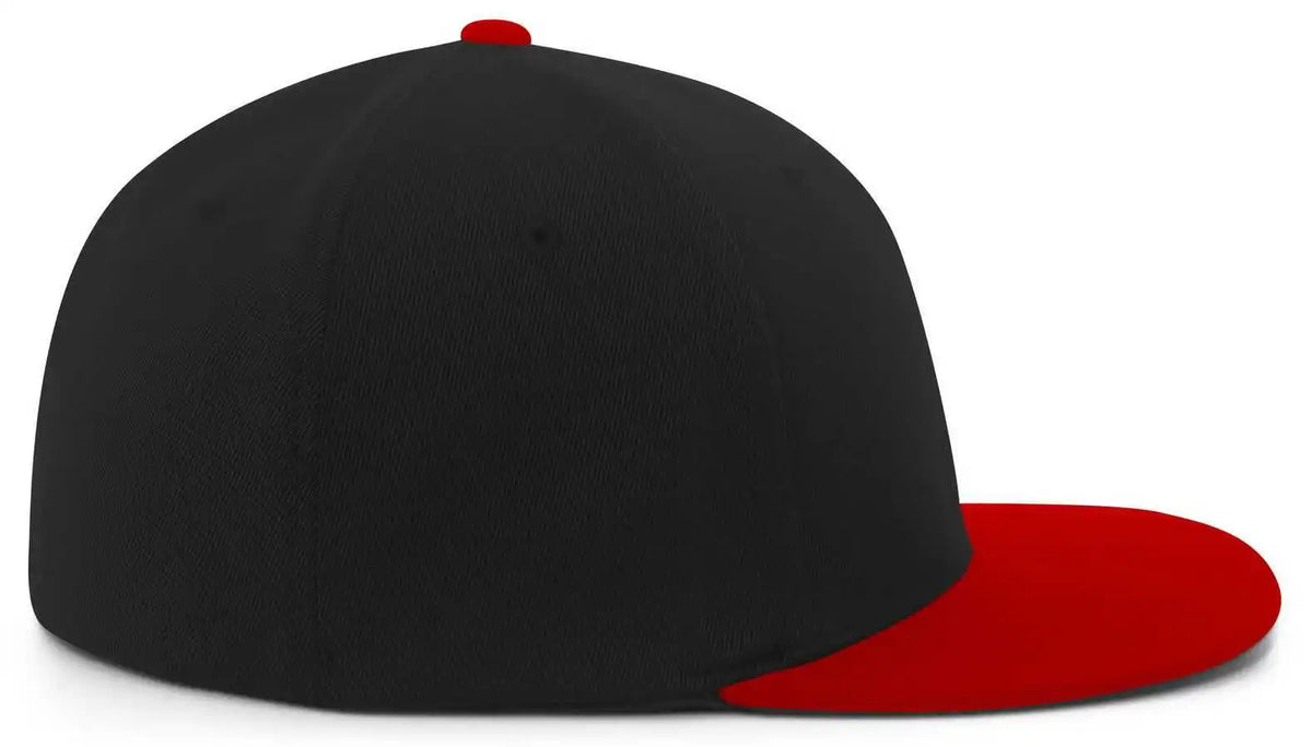 Pacific Headwear Es811 Premium A/c???????? Performance Flexfit Cap Black Red