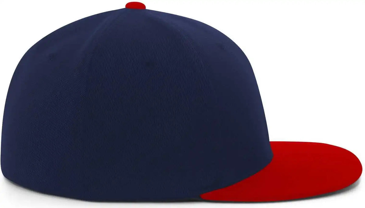 Pacific Headwear Es811 Premium A/c???????? Performance Flexfit Cap Navy Red