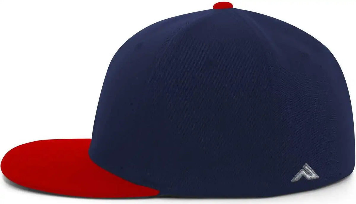 Pacific Headwear Es811 Premium A/c???????? Performance Flexfit Cap Navy Red