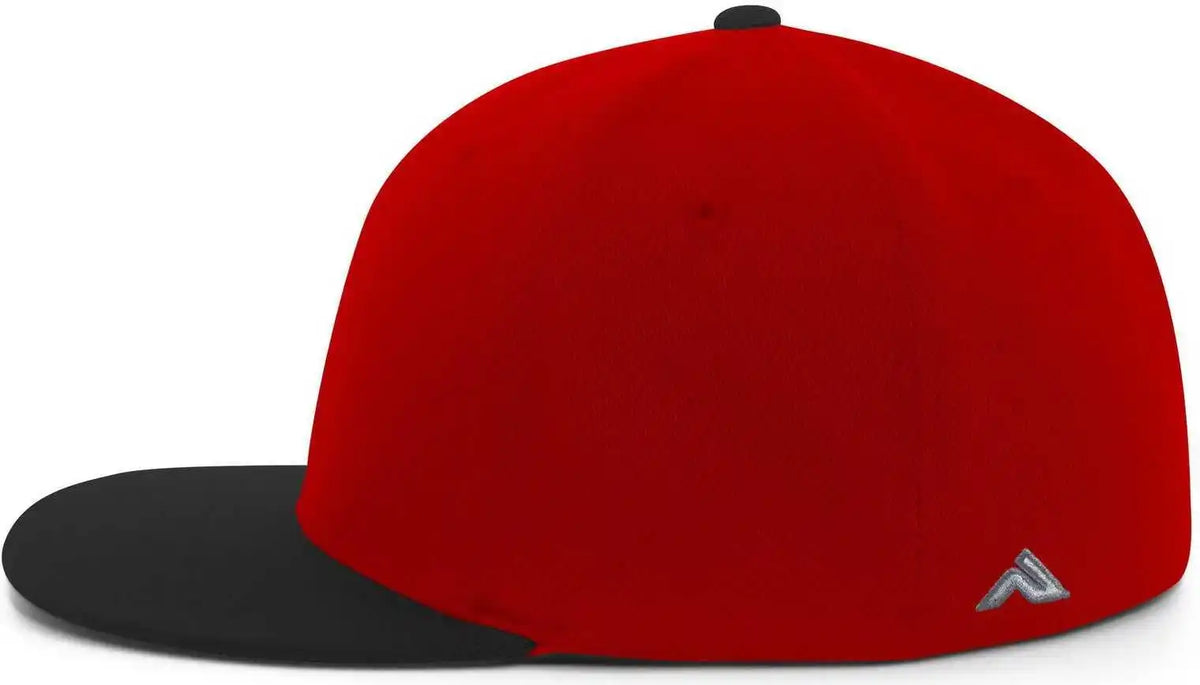 Pacific Headwear Es811 Premium A/c???????? Performance Flexfit Cap - Red Black