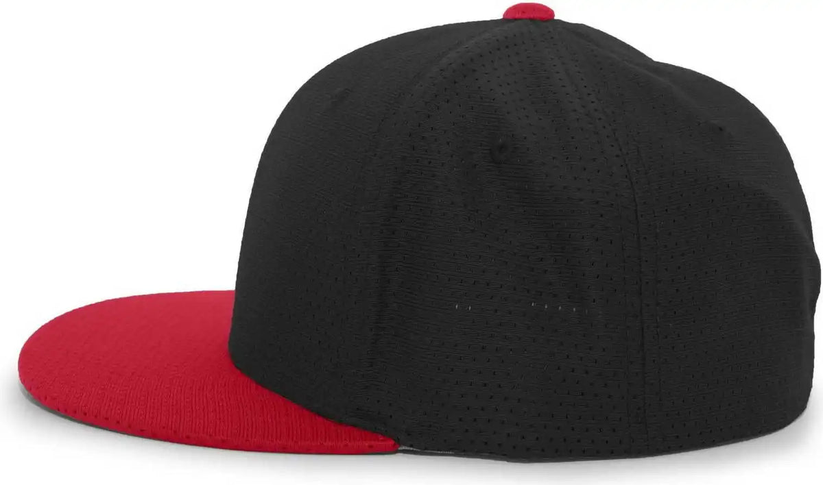 Pacific Headwear Es818 Air Jersey Performance Flexfit Cap - Black Red