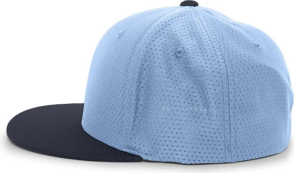 Pacific Headwear Es818 Air Jersey Performance Flexfit Cap Columbia Blue Navy