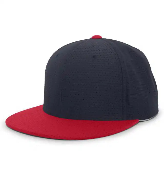 Pacific Headwear Es818 Air Jersey Performance Flexfit Cap Navy Red