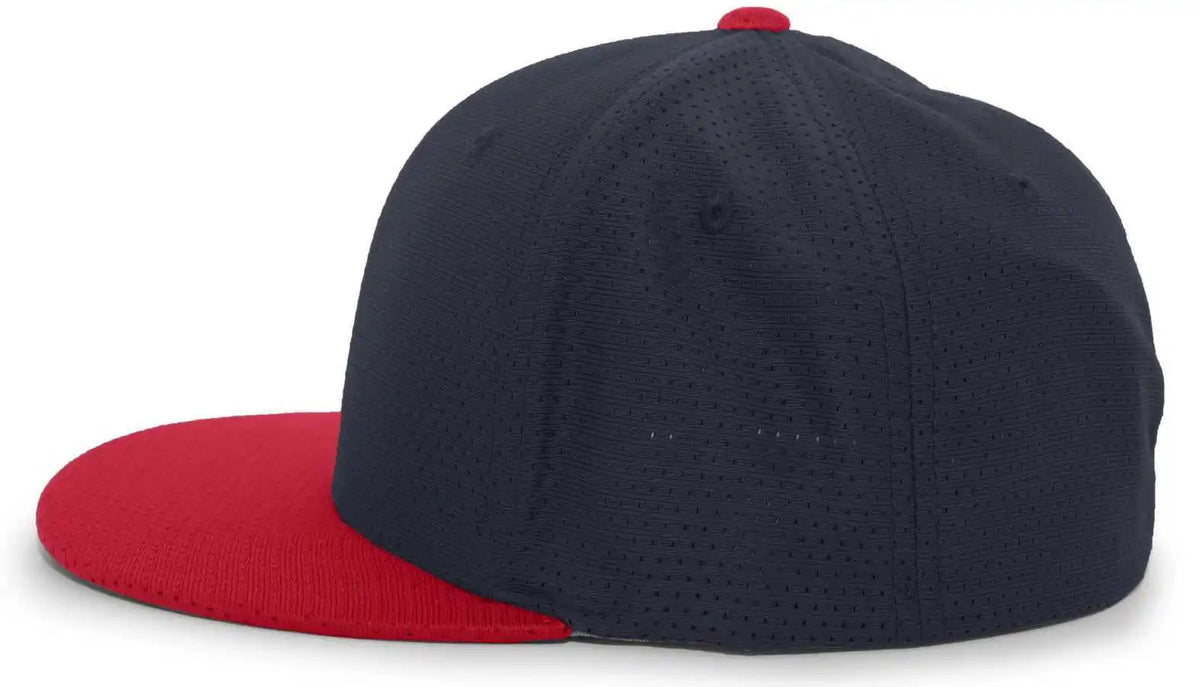 Pacific Headwear Es818 Air Jersey Performance Flexfit Cap Navy Red