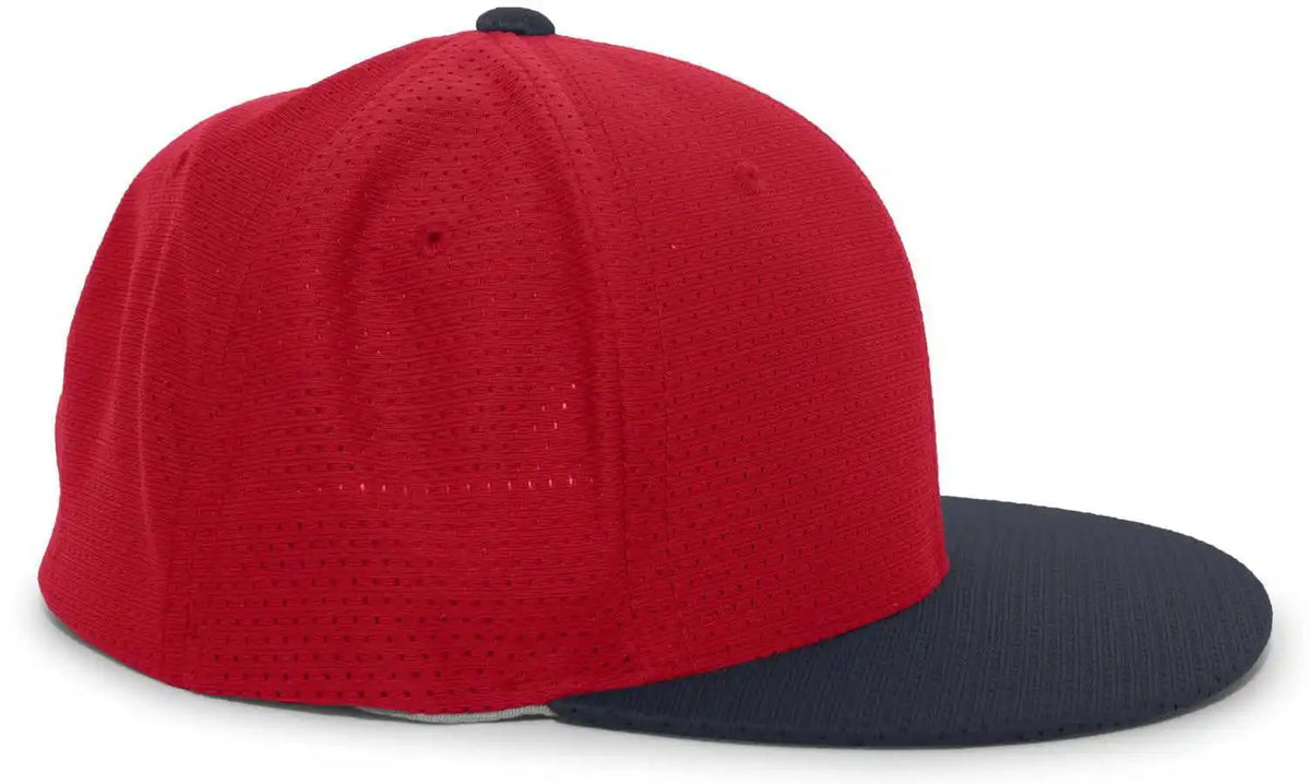 Pacific Headwear Es818 Air Jersey Performance Flexfit Cap Red Navy