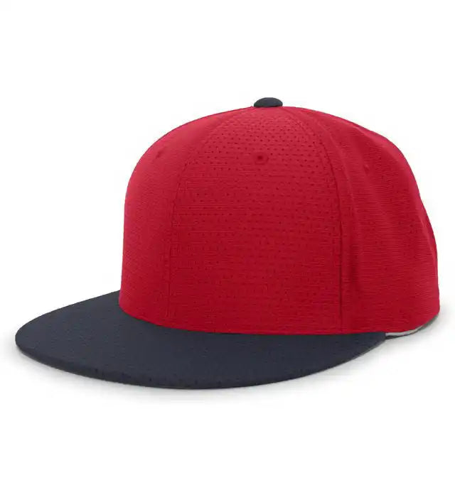 Pacific Headwear Es818 Air Jersey Performance Flexfit Cap Red Navy