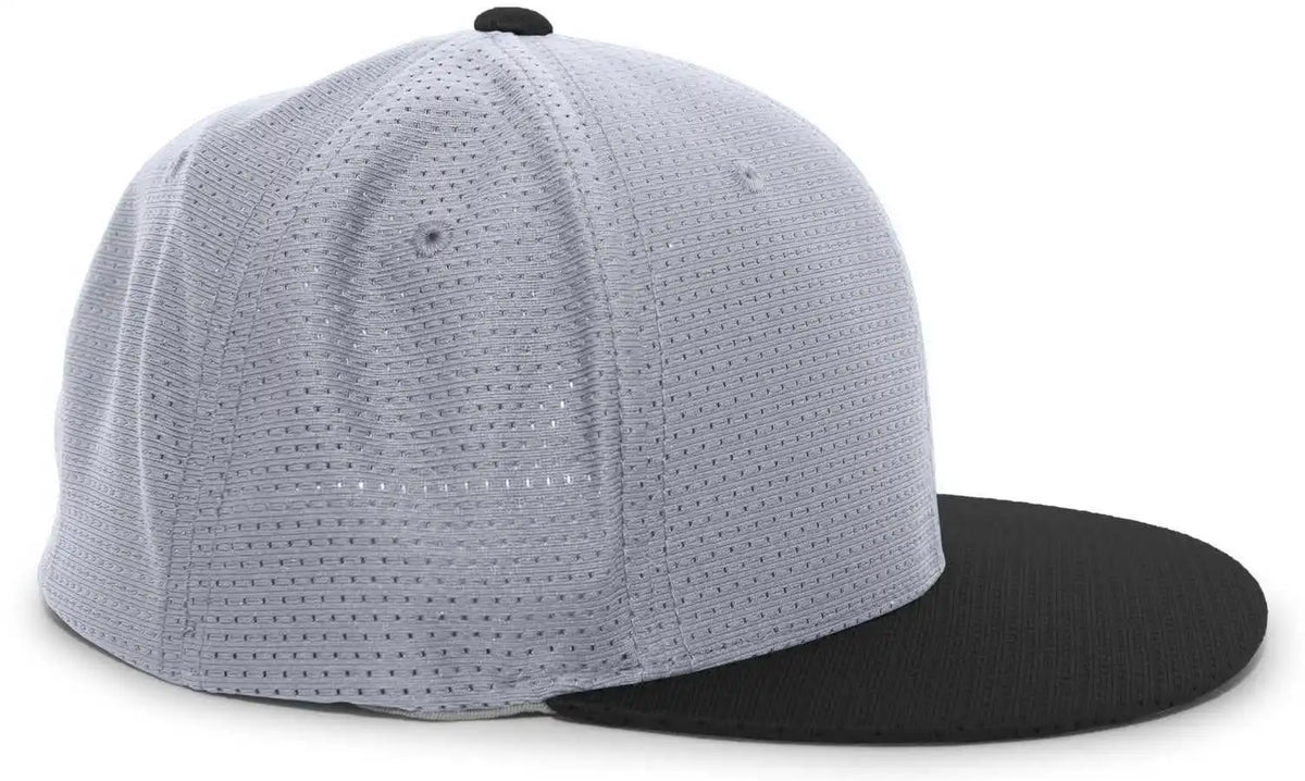 Pacific Headwear Es818 Air Jersey Performance Flexfit Cap Silver Black