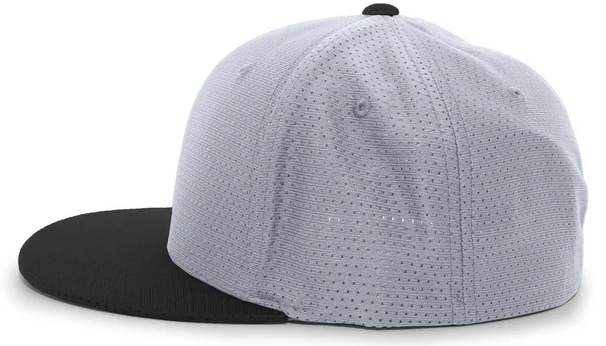 Pacific Headwear Es818 Air Jersey Performance Flexfit Cap Silver Black