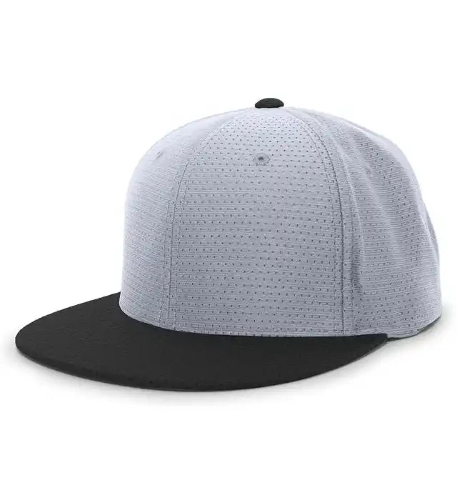 Pacific Headwear Es818 Air Jersey Performance Flexfit Cap - Silver Black - Light Gray / 6 3/8’’ - 7/8’’