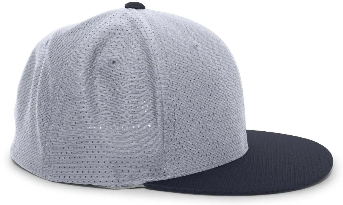 Pacific Headwear Es818 Air Jersey Performance Flexfit Cap - Silver Navy