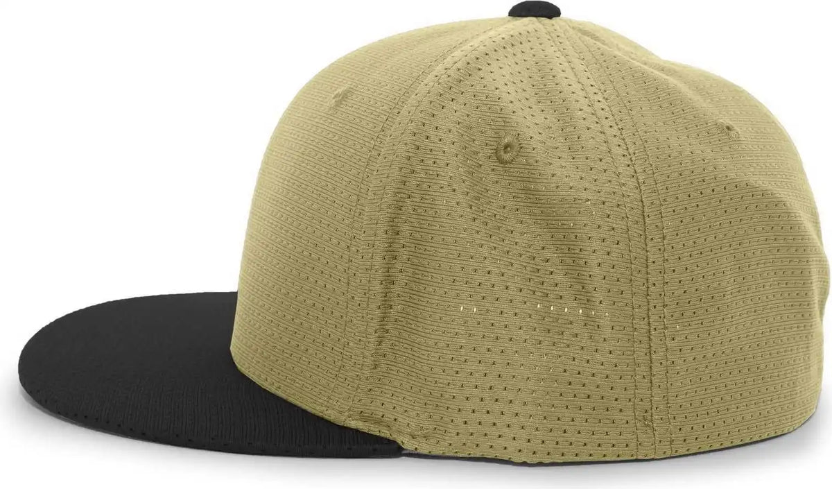 Pacific Headwear Es818 Air Jersey Performance Flexfit Cap Vegas Gold Black