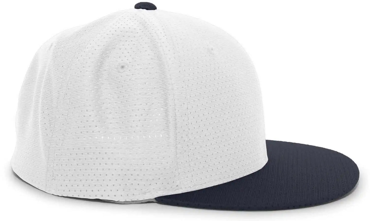 Pacific Headwear Es818 Air Jersey Performance Flexfit Cap White Navy