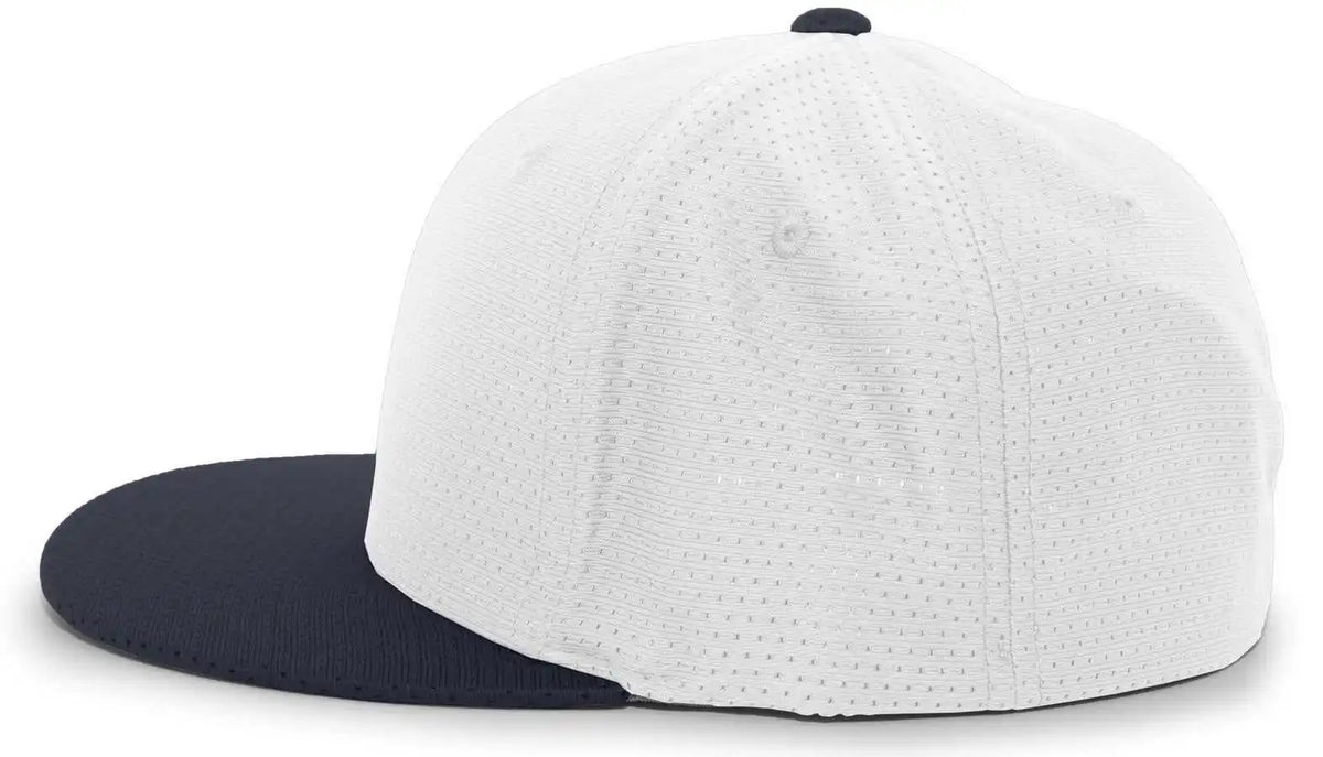 Pacific Headwear Es818 Air Jersey Performance Flexfit Cap White Navy