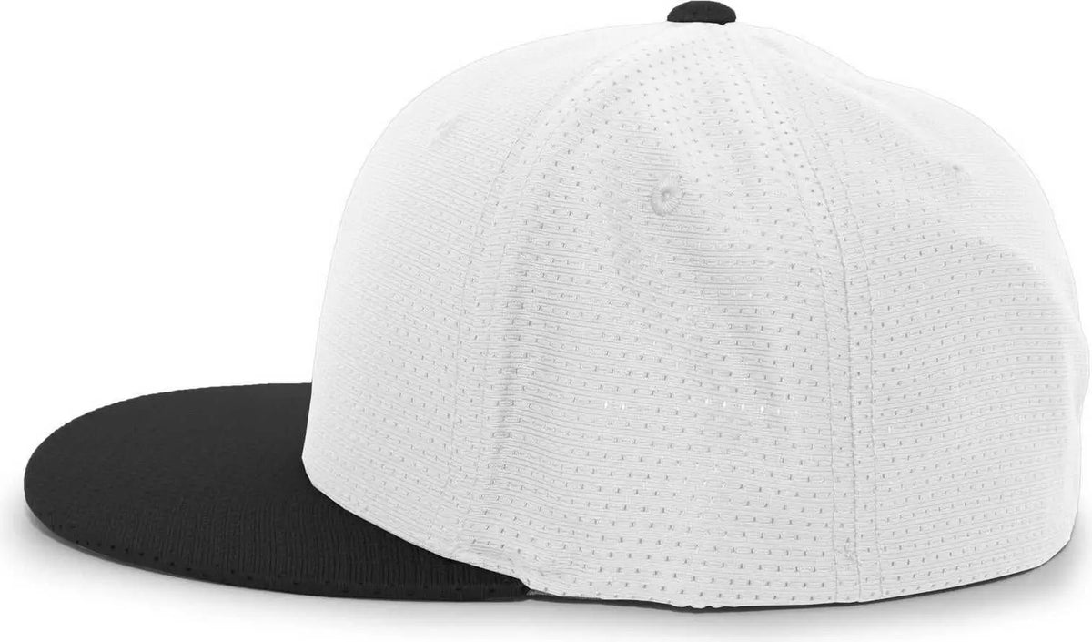 Pacific Headwear Es818 Air Jersey Performance Flexfit Cap - White Black