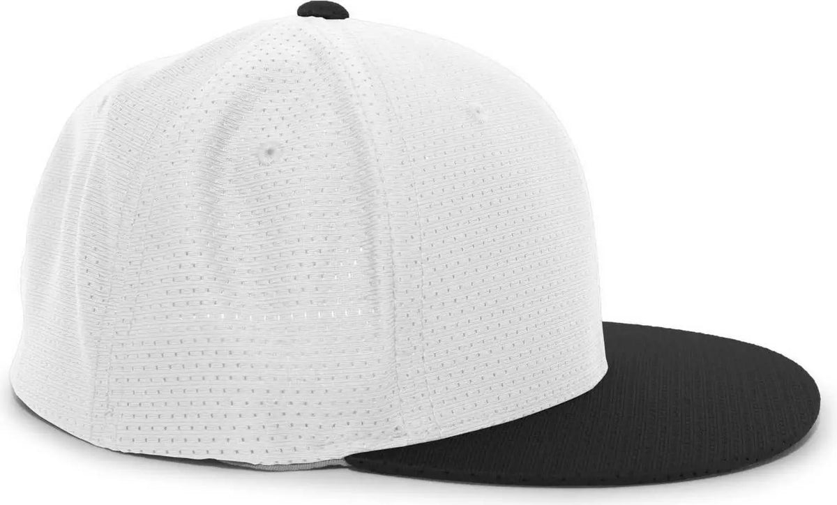 Pacific Headwear Es818 Air Jersey Performance Flexfit Cap - White Black