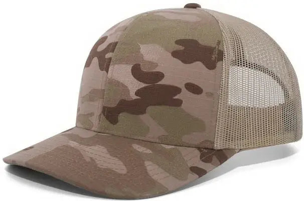 Pacific Headwear M08 Multicam Snapback Trucker Cap - Arid Tan - Multi-colored / 7’’ - 7 7/8’’